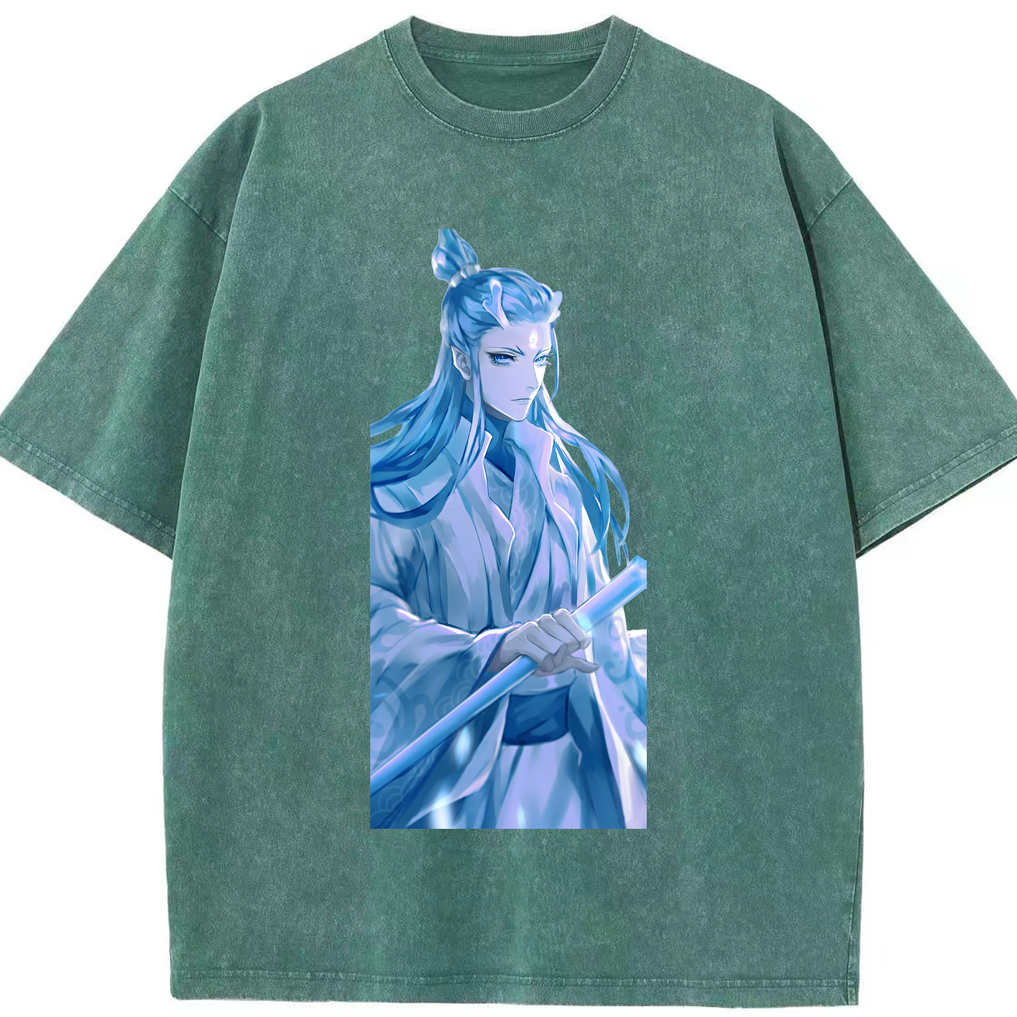 （画像用） Ne Zha 2 ナタ 魔童の大暴れ 綿100% ヴィンテージ風 半袖Tシャツ（フロントプリント）